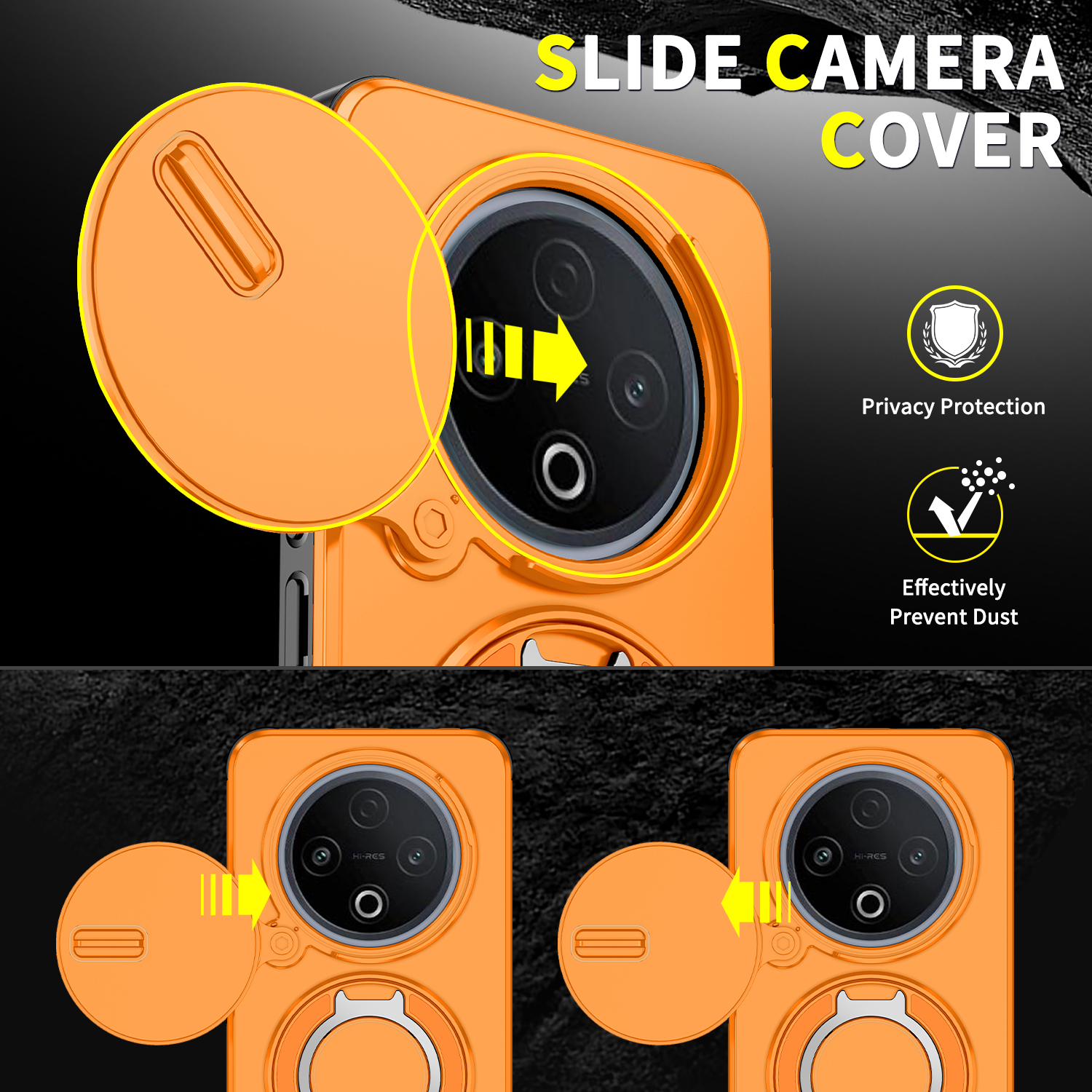 Phone Accessories Vivo - Luxury Heavy-Duty Rugged Armor Bracket Slide
