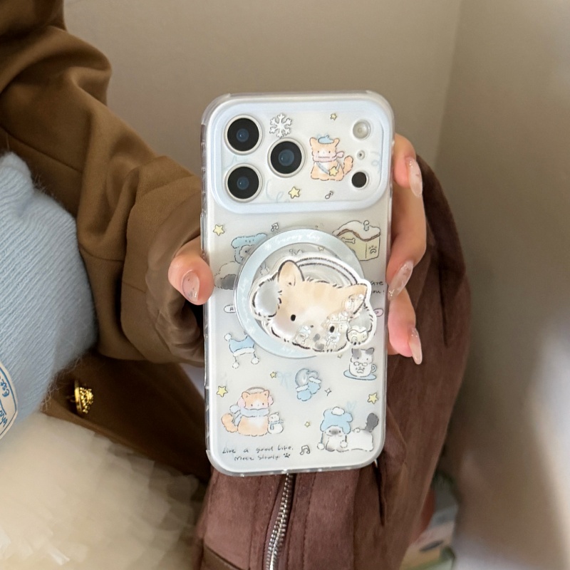 Phone Accessories Holder - Korean Cute Cartoon Cat Bracket Magnetic