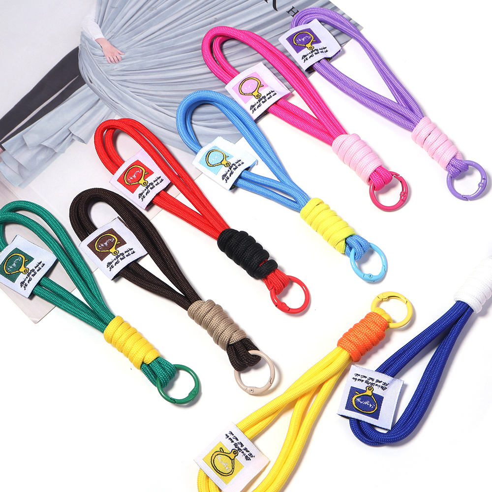 Phone Accessories Doll - 2pcs Colorful Woven Lanyard Keychains Creative