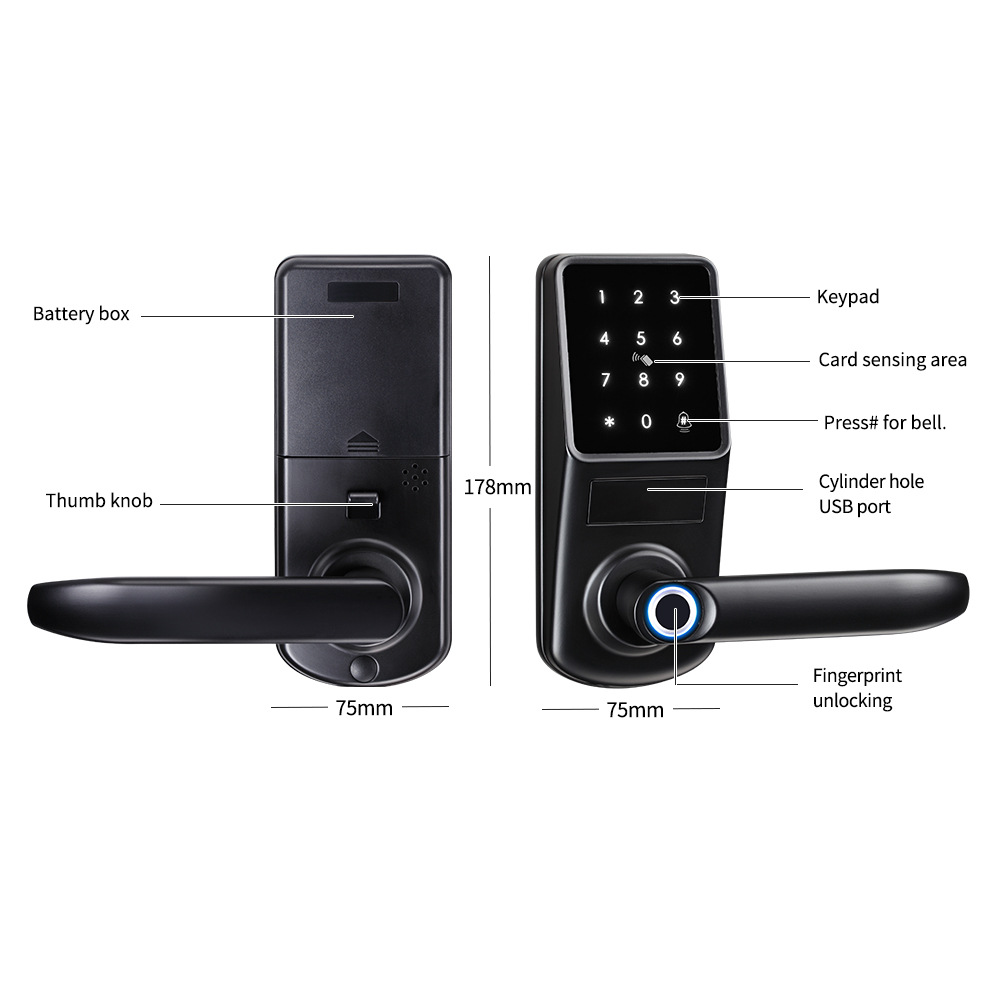 Phone Accessories App - Beginner Silver electronic door lock Keypad