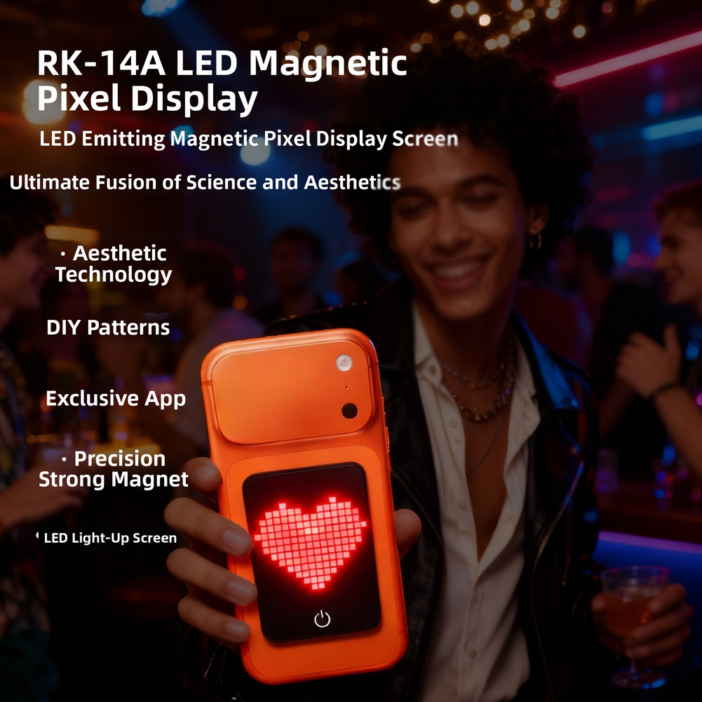 Phone Accessories App - APP-Controlled LED Magnetic Pixel Screen LED