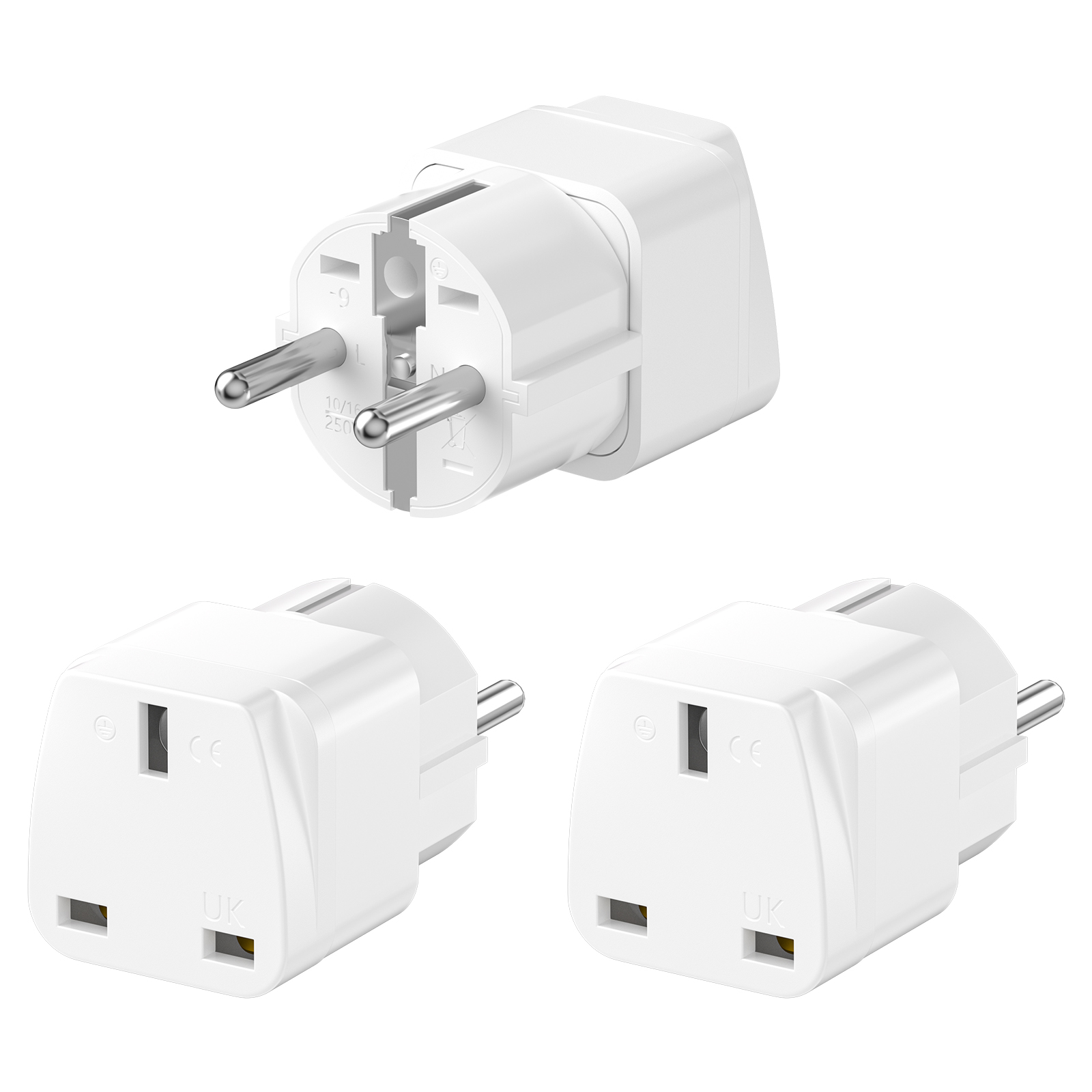3PCS UK to EU Plug Adapter Eur – Phone Accessories Uk recenzja i cena