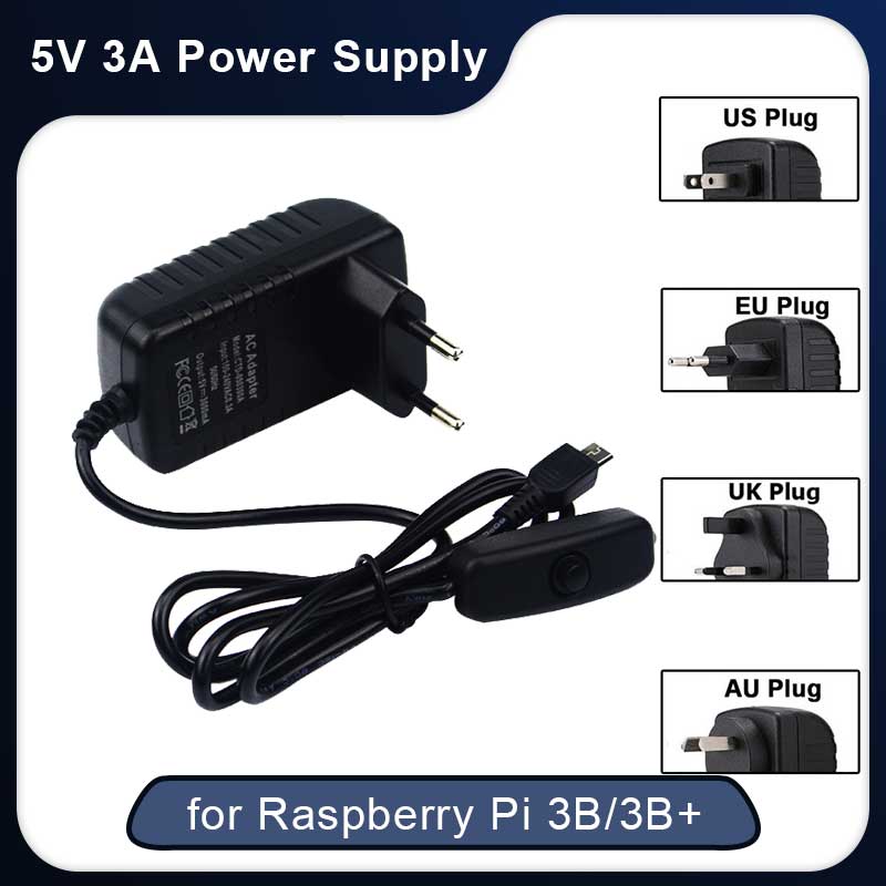 5V 3A Raspberry Pi 3 Model B+  – Phone Accessories Uk recenzja i cena