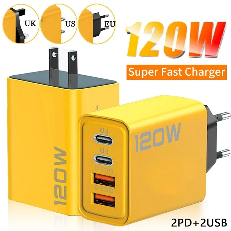 120W USB C PD Charger 4 Ports  – Phone Accessories Uk recenzja i cena