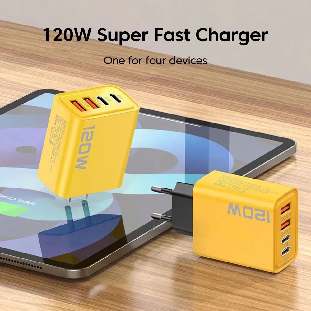 120W USB C PD Charger 4 Ports  – Phone Accessories Uk recenzja i cena