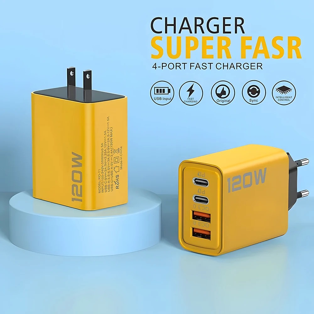 120W USB C PD Charger 4 Ports  – Phone Accessories Uk recenzja i cena