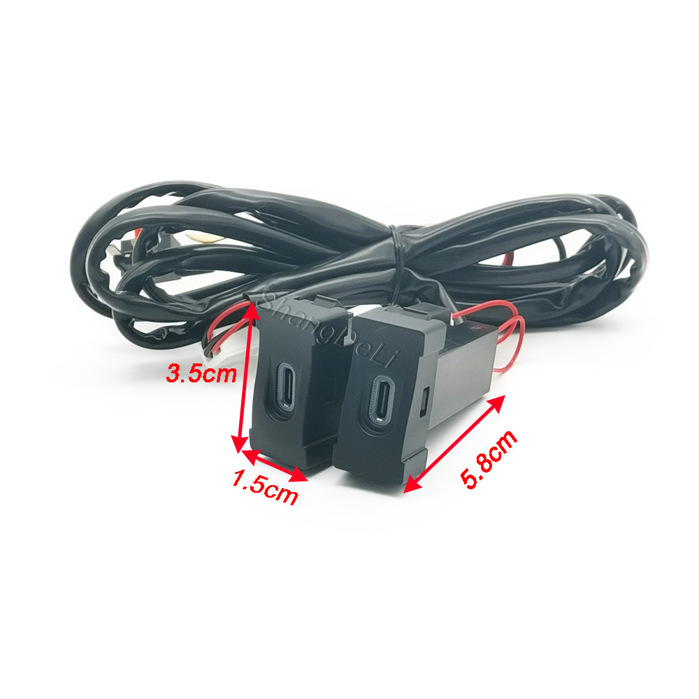 1PC Car Dual Type C PD Chargin – Phone Accessories Charger recenzja i cena