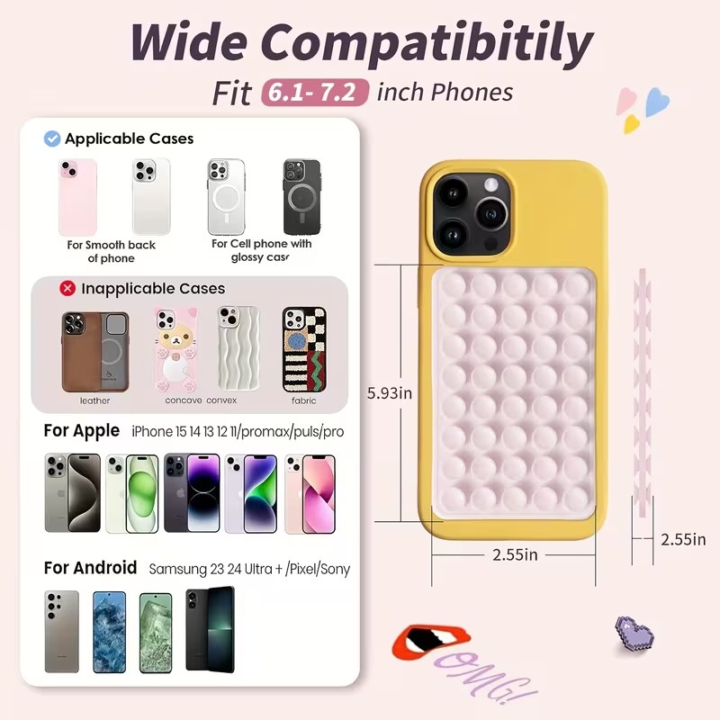 2-Pack Silicone Suction Phone  – Quirky Phone Accessories recenzja i cena