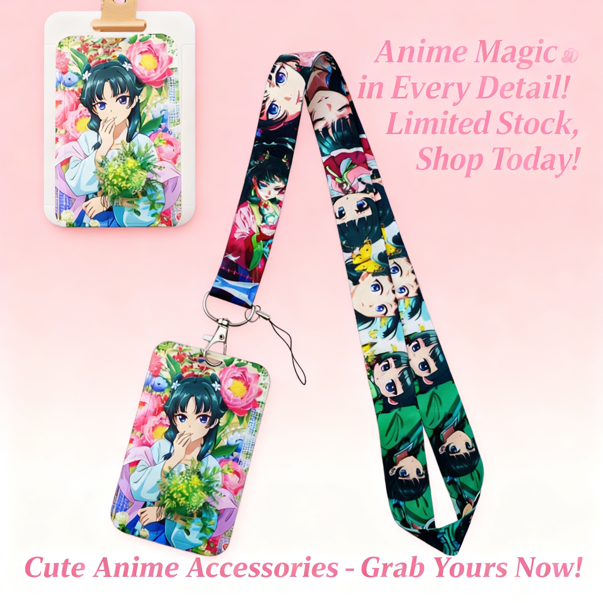 Cute Anime Girl Lanyard Neck S – Phone Accessories Crochet recenzja i cena