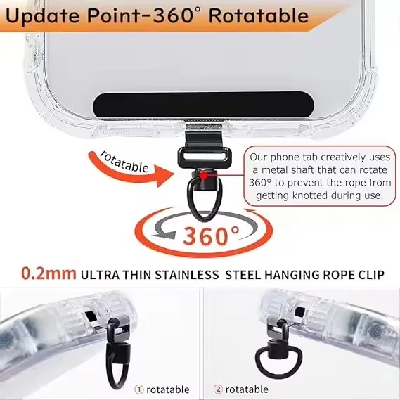 360 Rotating Phone Lanyard Cli – Quirky Phone Accessories recenzja i cena