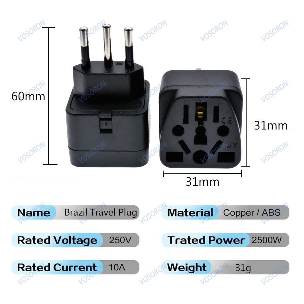 Universal Brazil Plug Adapter  – Phone Accessories Uk recenzja i cena