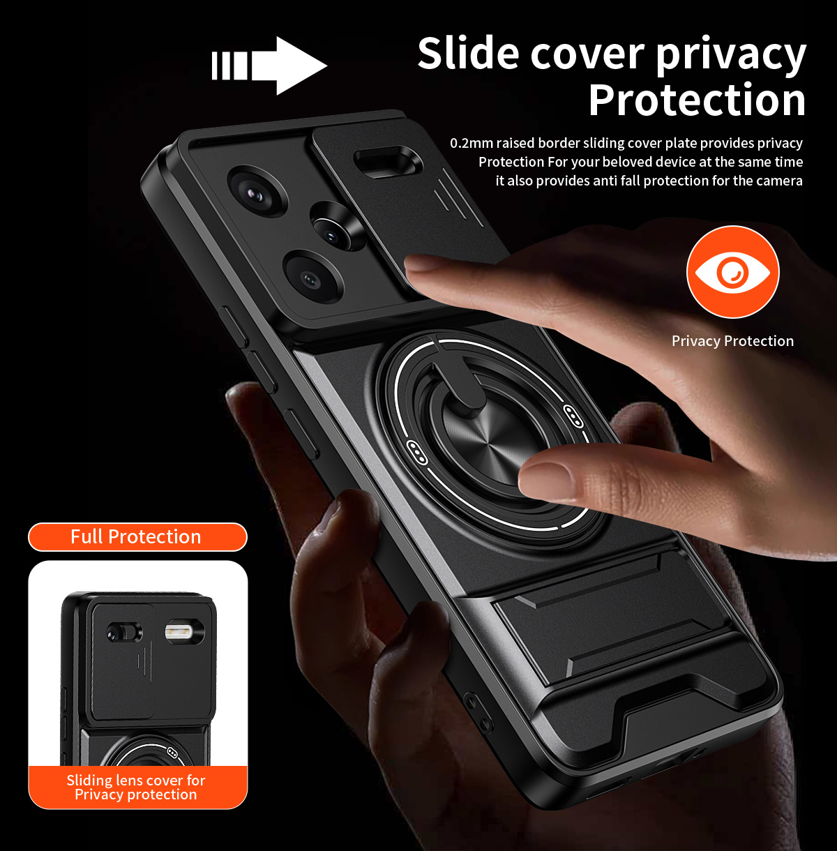 Lens Slide Camera Phone Case f – Phone Accessories Holder recenzja i cena