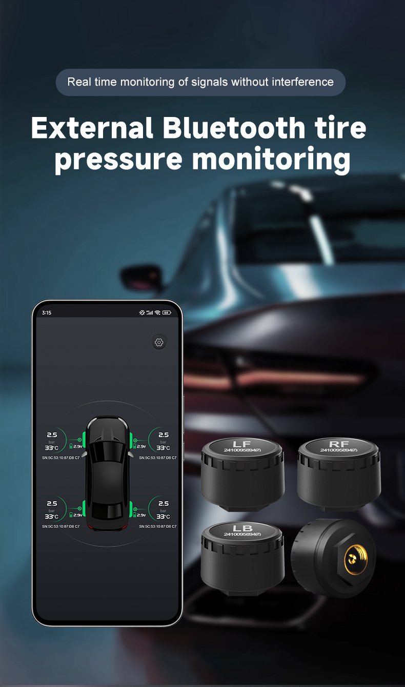 Car TPMS 4 Sensors Bluetooth T – Phone Accessories App recenzja i cena