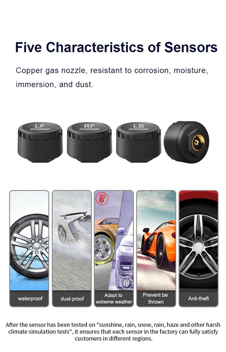Car TPMS 4 Sensors Bluetooth T – Phone Accessories App recenzja i cena